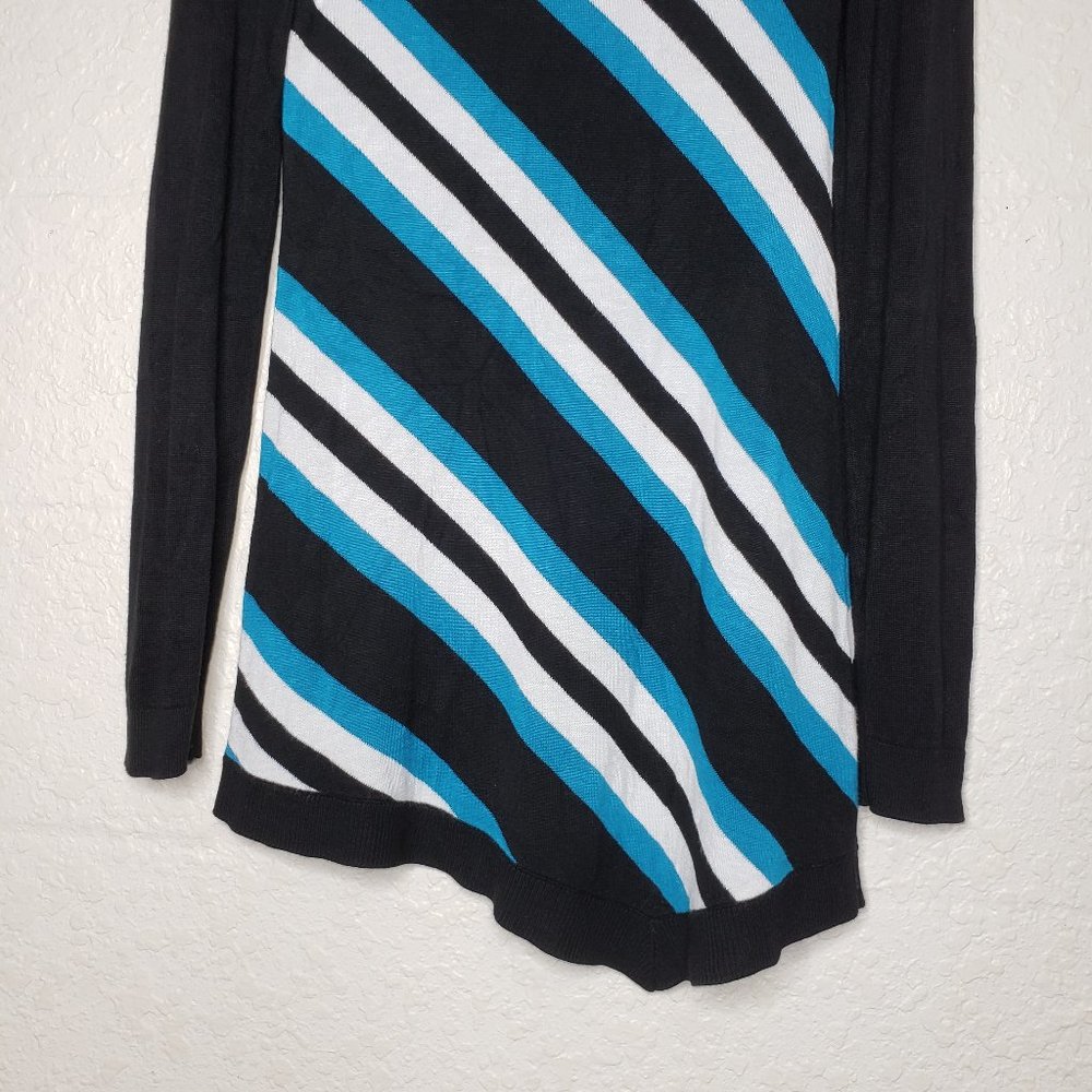 WHBM Black and Blue Asymmetric Hem Sweater Dress S - Picture 11 of 16
